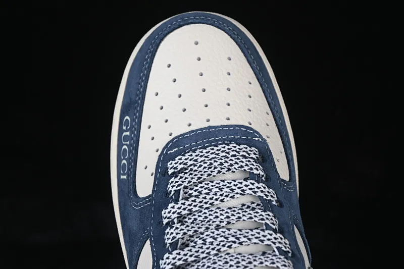 All categories Nk Air Force 1 Air Force series Nk Air Force 1 Low Air Force low-top Nike Air Force 1'07 Low Navy blue and white Air Force 1 low-top casual sneakers XL1979-139